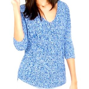 Express Blue and White Sweater Size Small